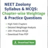 NEET-Zoology-Syllabus-Chapterwise-Weightage-PDF-and-MCQs